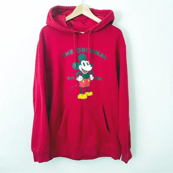 VANS X DISNEY Red Mickey Mouse Graphic Hoodie L - Picture 1 of 10
